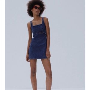 Zara denim cutout dress
